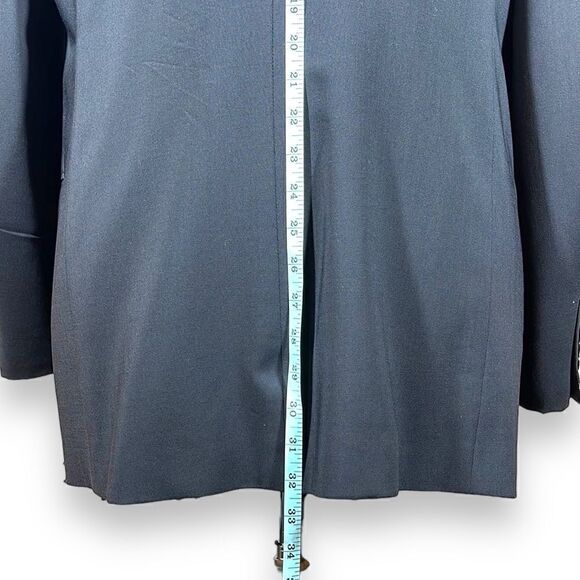 Donna Karan Signature Blazer Mens 44L Black Italian Wool Three Button Sport Coat - Picture 15 of 16